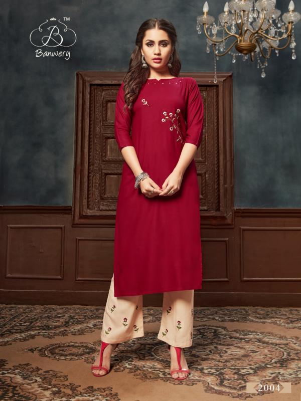 Banwery Kangana 2-Rayon-Kurti-With-Bottom